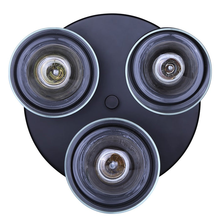 Canarm Britton 3 Light Semi Flush Mount, Matte Black