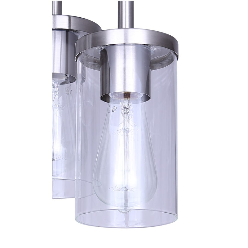 Canarm Britton 3 Light Semi Flush Mount, Brushed Nickel