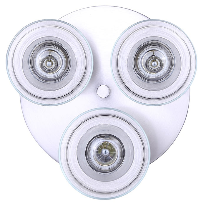 Canarm Britton 3 Light Semi Flush Mount, Brushed Nickel