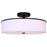 Canarm Tristan 3 Light 17.75" Semi Flush Mount, Black