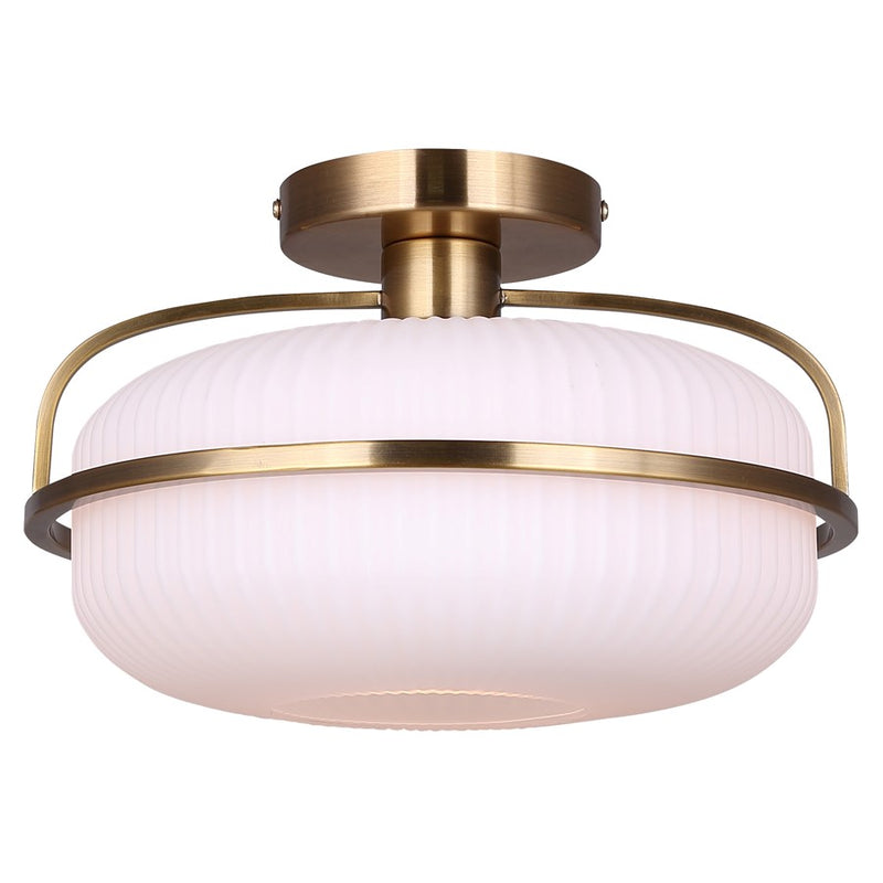 Canarm Eve 1 Light 12" Semi Flush Mount, Gold