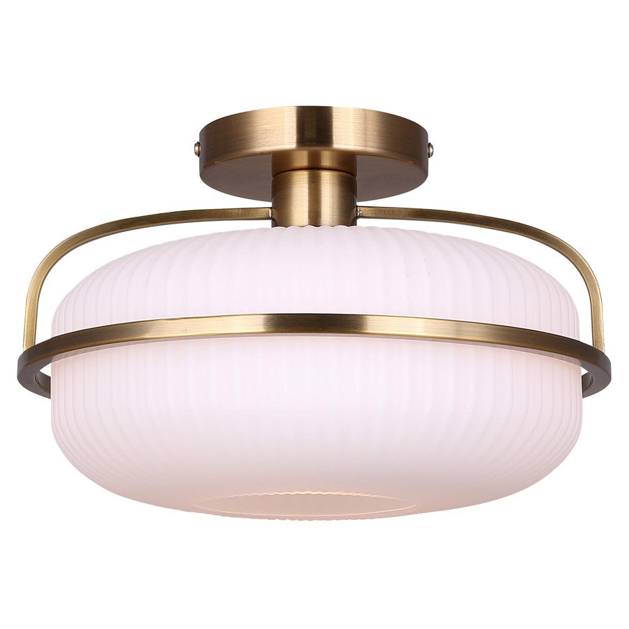 Canarm Eve 1 Light 12" Semi Flush Mount, Gold - ISF2190B01GD