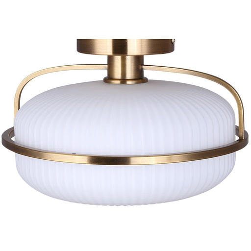 Canarm Eve 1 Light 12" Semi Flush Mount, Gold