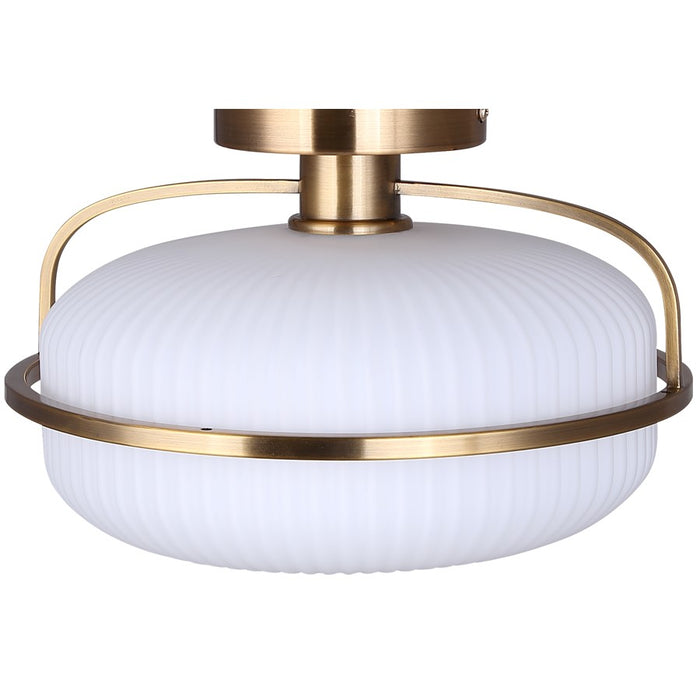 Canarm Eve 1 Light 12" Semi Flush Mount, Gold