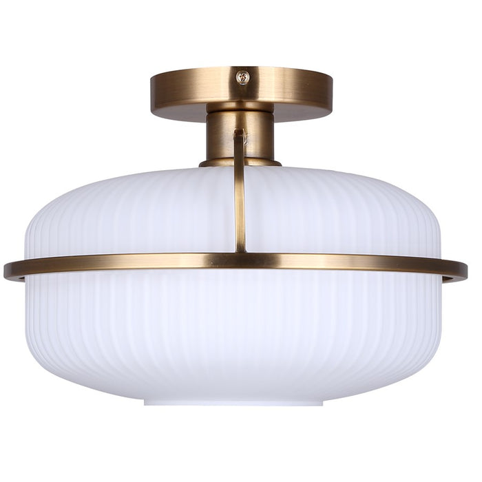 Canarm Eve 1 Light 12" Semi Flush Mount, Gold