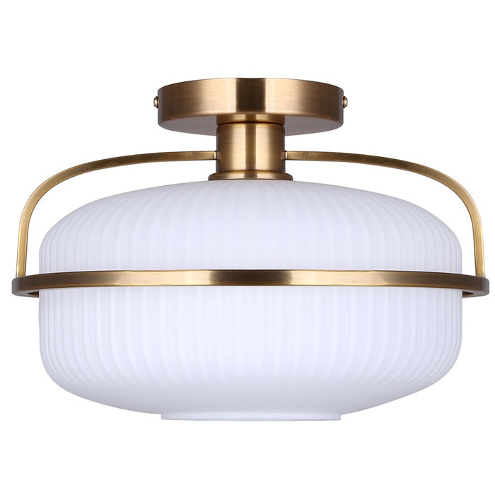 Canarm Eve 1 Light 12" Semi Flush Mount, Gold