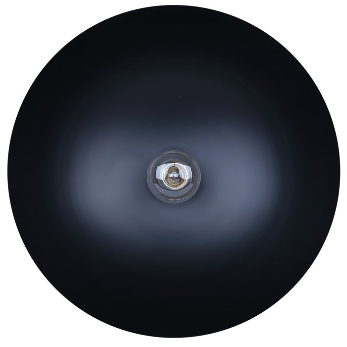 Canarm Eddie 1 Light 15.5" Semi Flush Mount, Matte Black