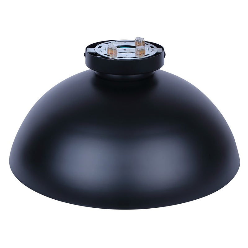 Canarm Eddie 15.5in 1-Light Semi-Flush Mount | Modern Matte Black Steel | Hallway & Bedroom Ceiling Light | 15.5 x 15.5 x 7.5 in | Model ISF2192B01BK