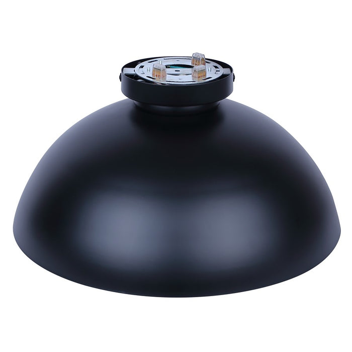 Canarm Eddie 1 Light 15.5" Semi Flush Mount, Matte Black