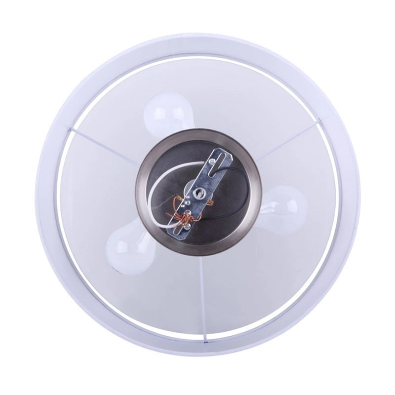 Canarm Pier 14.5in 3-Light Semi-Flush Mount | Traditional Brushed Pewter and Flat Opal Glass | Dining Room & Foyer Ceiling Light | Model ISF280A03BPT