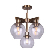 Canarm Landry 20in 5-Light Semi-Flush | Gold Steel | Living Room & Dining Room Ceiling Light | 20 x 20 x 20 in | Model ISF560B05GD