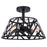 Canarm Maud 3 Light 16" Semi Flush Mount, Matte Black