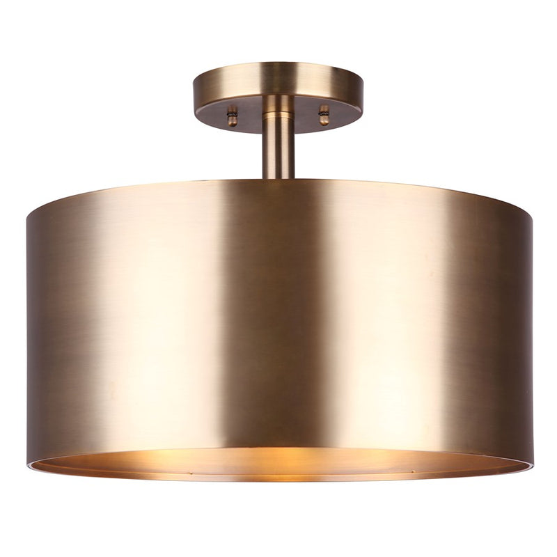 Canarm Lola 15in 3-Light Semi-Flush | Classic Gold Metal | Bedroom & Living Room | 15 x 15 x 11.5 in | Model ISF669B03GD