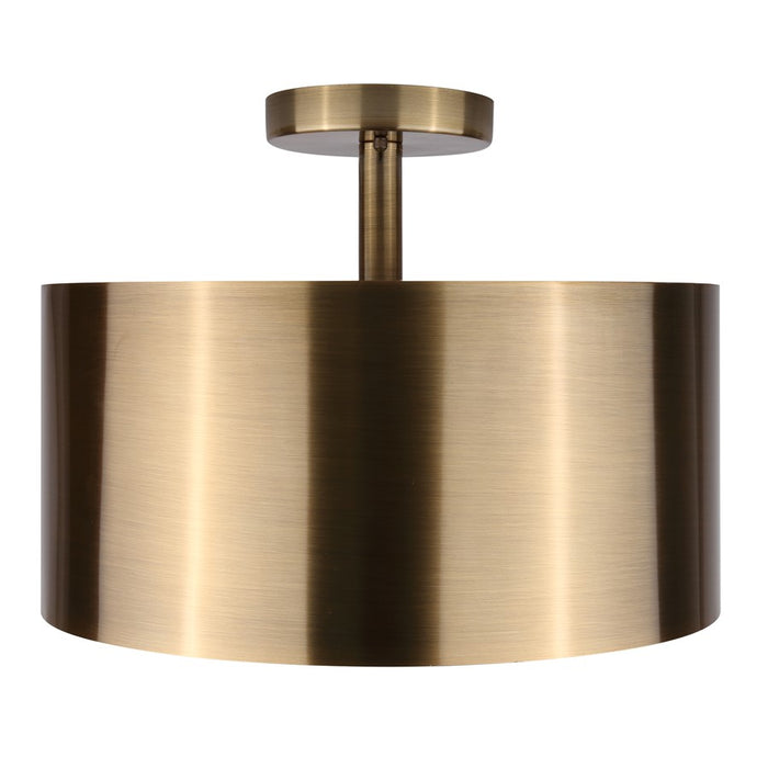 Canarm Lola 3 Light 15" Semi Flush Mount, Gold