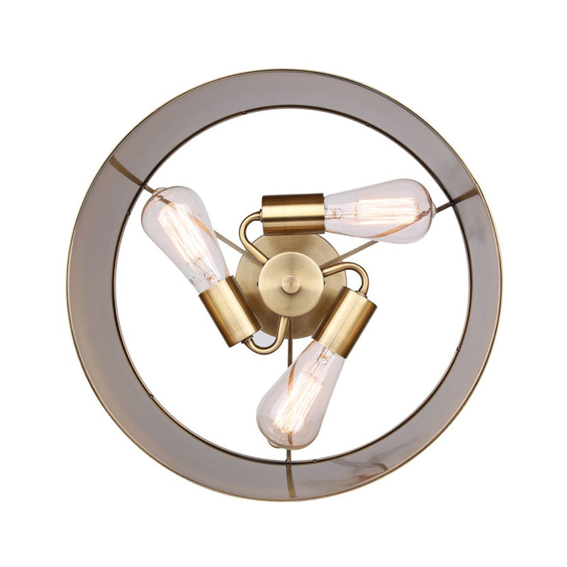 Canarm Lola 3 Light 15" Semi Flush Mount, Gold