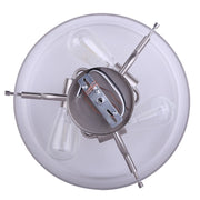 Canarm Albany 14.5in 3-Light Semi-Flush | Brushed Nickel & Seeded Glass | Bedroom & Living Room | 14.5 x 11.5 in | Model ISF679A03BN