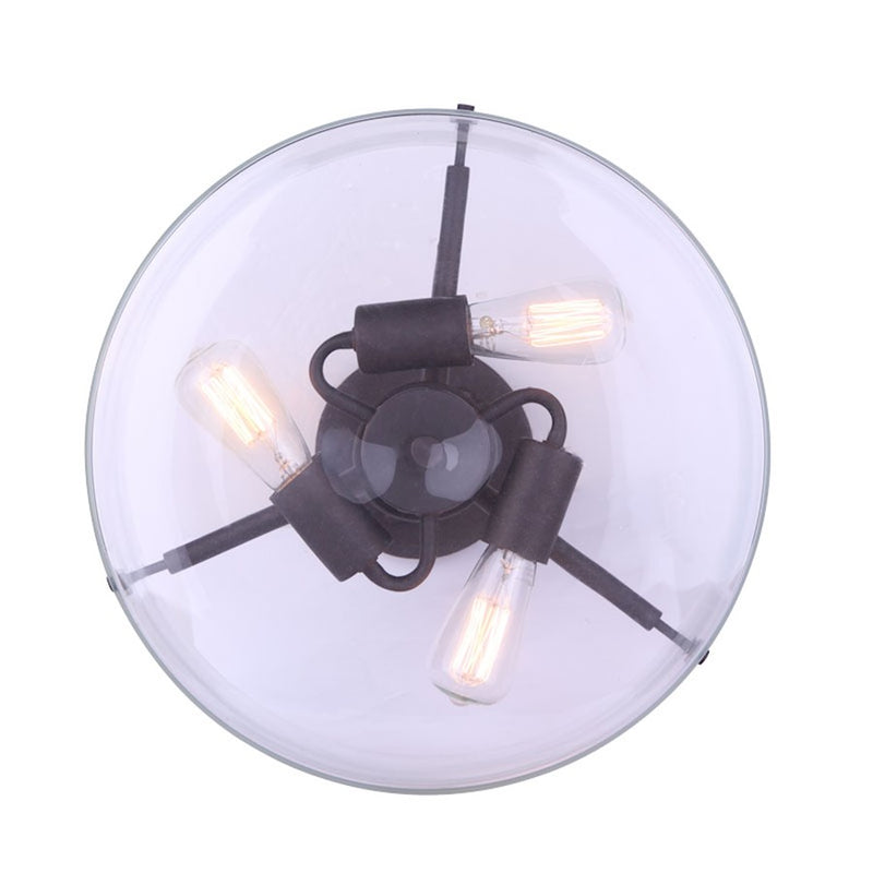 Canarm Albany 14.5in 3-Light Semi-Flush | Oil Rubbed Bronze & Clear Glass | Bedroom & Living Room | 14.5 x 11.5 in | Model ISF679A03ORB