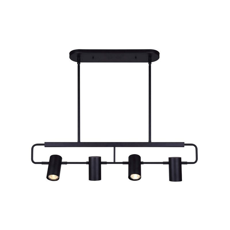 Canarm Leal 4 Light Suspended Track Lighting, Black