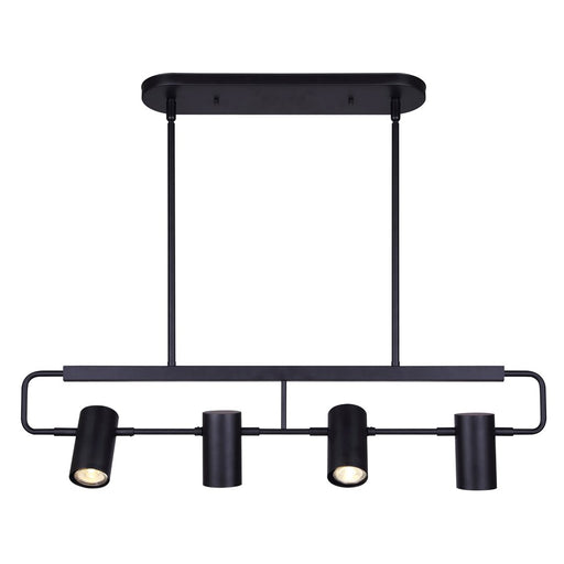 Canarm Leal 4 Light Suspended Track Lighting, Black