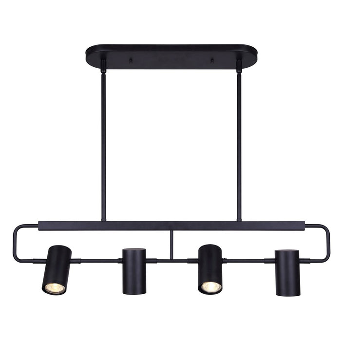 Canarm Leal 4 Light Suspended Track Lighting, Black