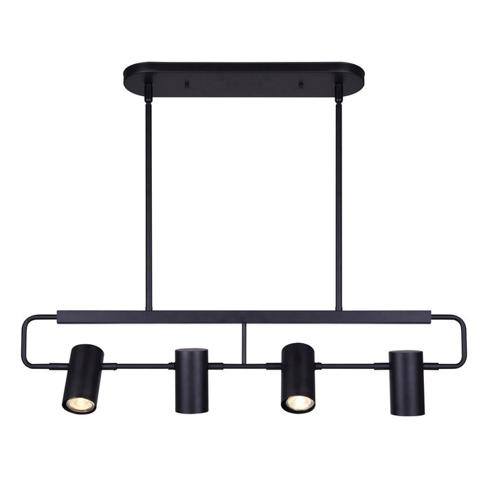 Canarm Leal 4 Light Suspended Track Lighting, Black