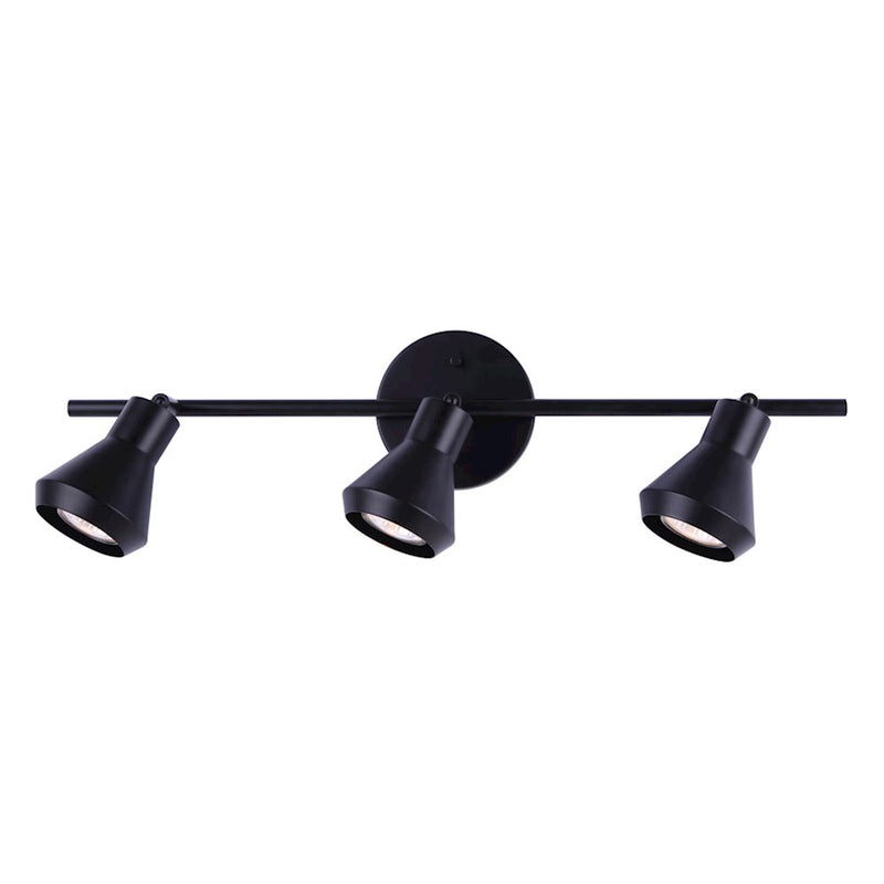 Canarm Byck 23in 3-Light Track Lighting | Mid-Century Matte Black | Kitchen & Basement Task Light | 23 x 5 x 7 in | Model IT1020A03BK10
