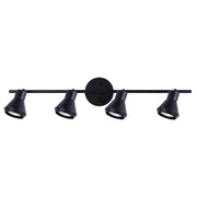 Canarm Byck 29in 4-Light Track Lighting | Mid-Century Matte Black | Kitchen & Basement Task Light | 29 x 5 x 7 in | Model IT1020A04BK10