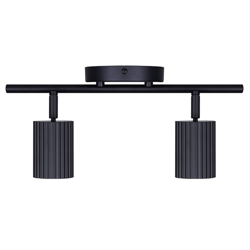 Canarm Rexton 14in 2-Light Track Lighting | Matte Black | Kitchen & Office | 14 x 5 x 7 in | Model IT1119A02BK10