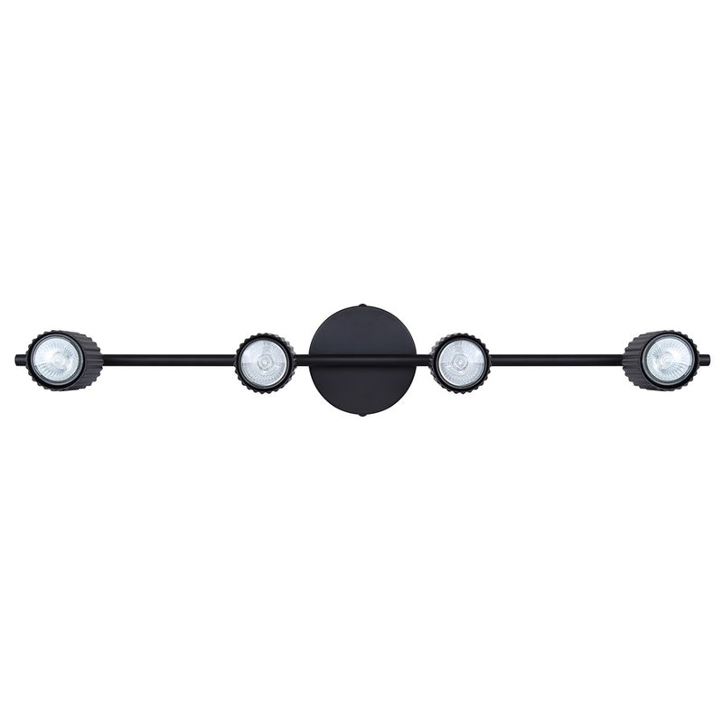 Canarm Rexton 29in 4-Light Track Lighting | Modern Matte Black Metal | Kitchen & Living Room | 29 x 4.75 x 6.5 in | Model IT1119A04BK10
