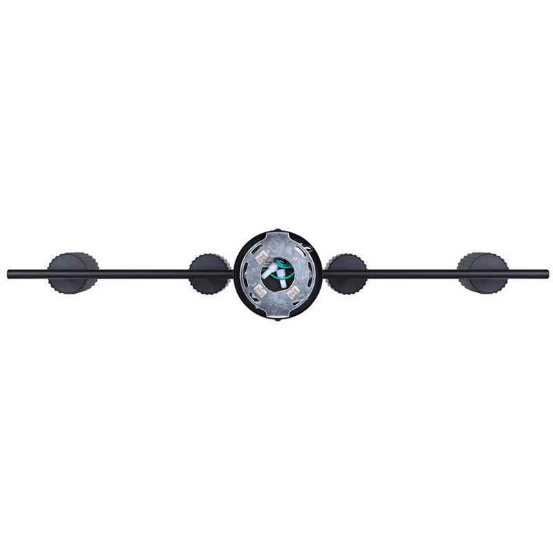 Canarm Rexton 29in 4-Light Track Lighting | Modern Matte Black Metal | Kitchen & Living Room | 29 x 4.75 x 6.5 in | Model IT1119A04BK10