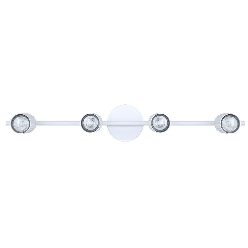 Canarm Rexton 29in 4-Light Track Lighting | Modern Matte White Metal | Kitchen & Living Room | 29 x 4.75 x 6.5 in | Model IT1119A04WH10