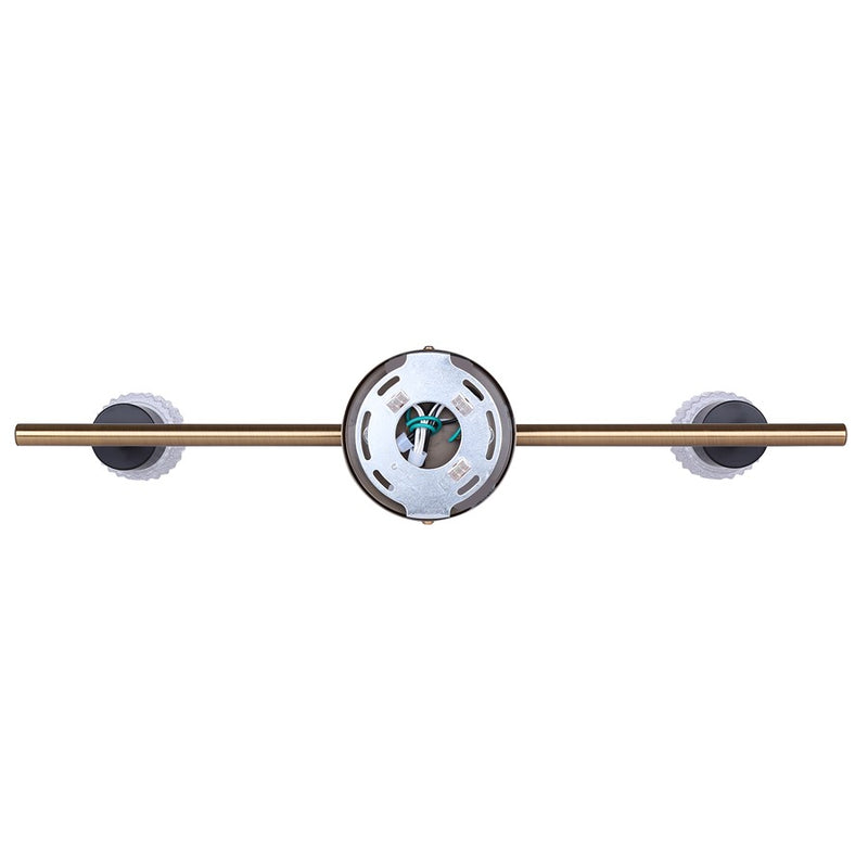 Canarm Elsee 3 Light Track Lighting, Black/Gold/Clear