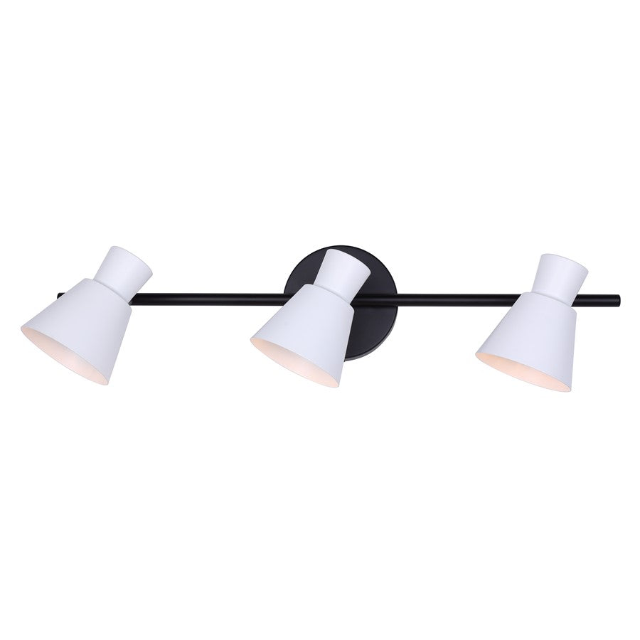 Canarm Radley 3 Light Track Lighting/50W, Black/White - IT1163A03BW10
