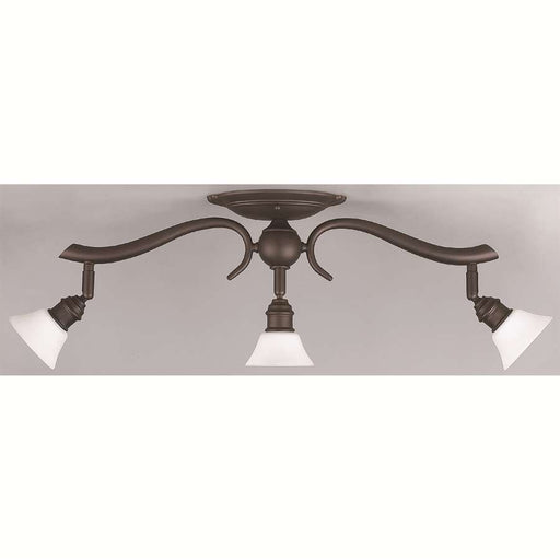 Canarm Addison 23.5in 3-Light Track Lighting | Oil Rubbed Bronze Steel & White Opal Glass | Kitchen & Living Room | Model IT217A03ORB10