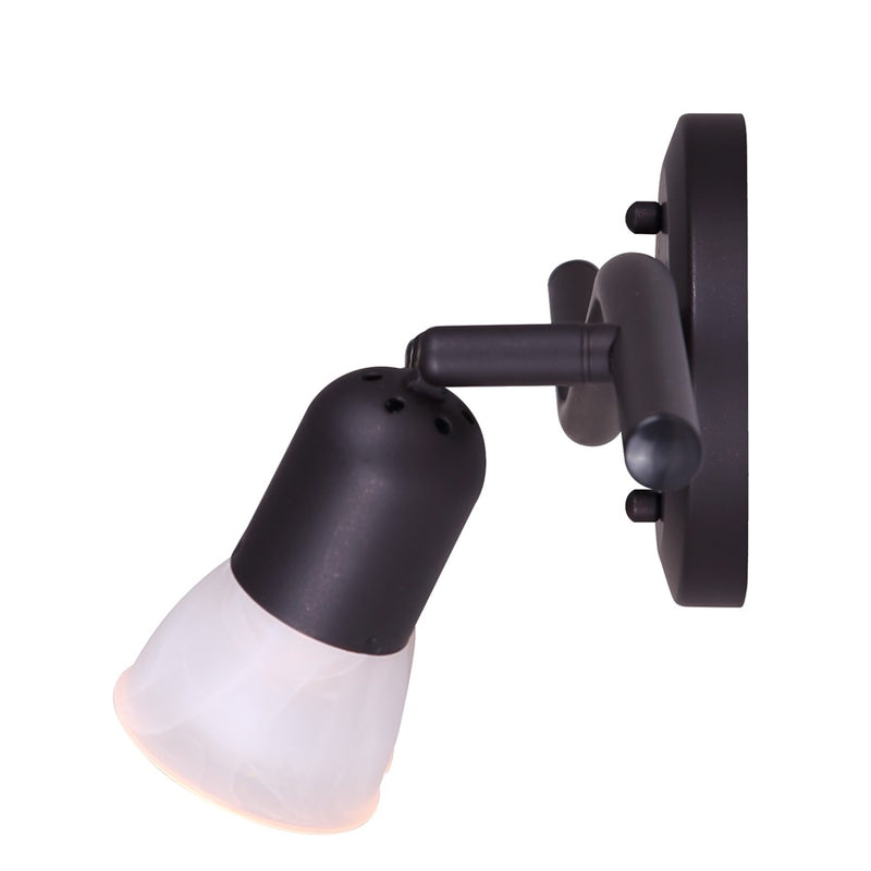 Canarm James 23in 3-Light Track | Oil Rubbed Bronze Steel and White Alabaster Glass | Kitchen & Living Room Accent | Model IT356A03ORB10