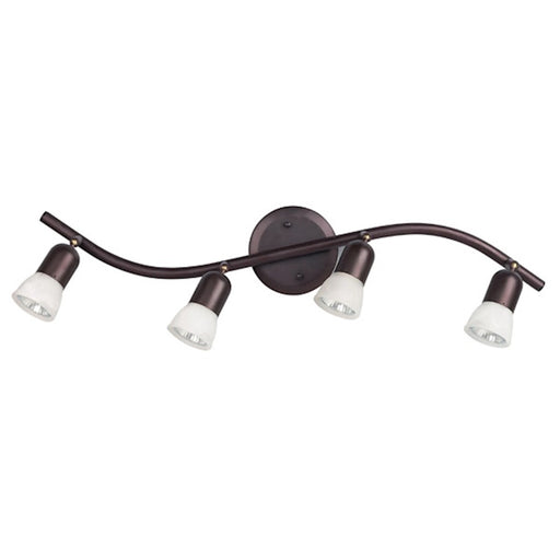 Canarm James 26.5in 4-Light Track Light | Oil Rubbed Bronze and White Alabaster Glass | Kitchen & Living Room | Model IT356A04ORB10