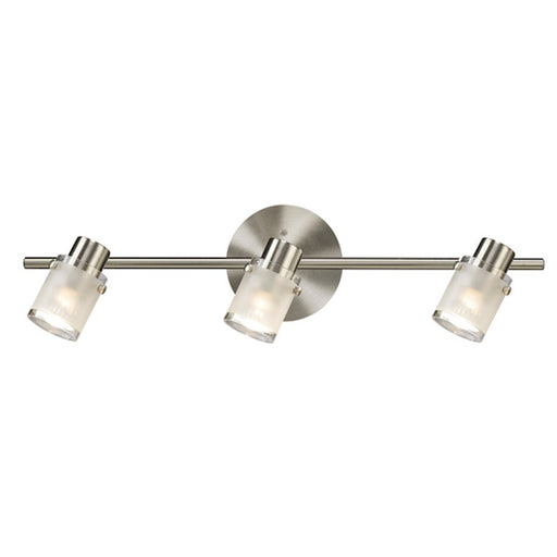 Canarm Cole 22.5in 3-Light Track Light | Brushed Nickel and Frosted Glass | Kitchen & Living Room | 22.5 x 22.5 x 5 in | Model IT406A03BN10