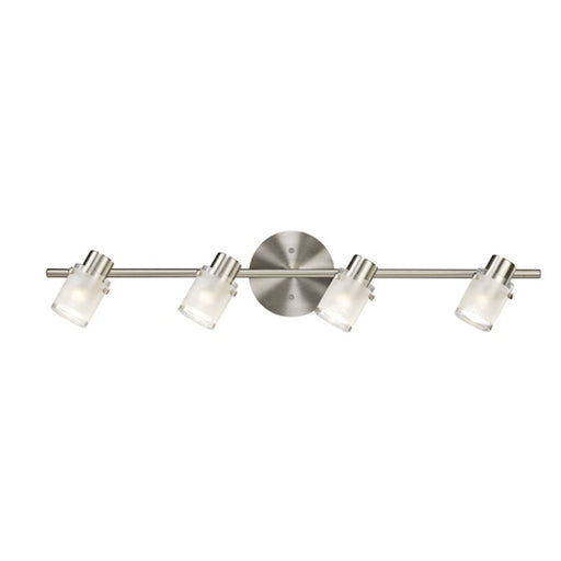 Canarm Cole 29in 4-Light Track Light | Brushed Nickel and Frosted Glass | Kitchen & Living Room | 29 x 29 x 5 in | Model IT406A04BN10