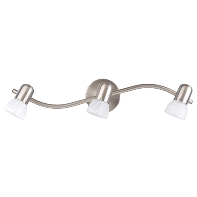 Canarm Jasper 23in 3-Light Track Light | Brushed Pewter and White Alabaster Glass | Living Room & Kitchen | 23 x 23 x 6 in | Model IT9351