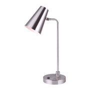 Canarm Orli 22in 1-Light Table Lamp | Modern Brushed Nickel Adjustable Arm | Office & Bedside Reading | 12 x 7 x 22 in | Model ITL1056A22BN
