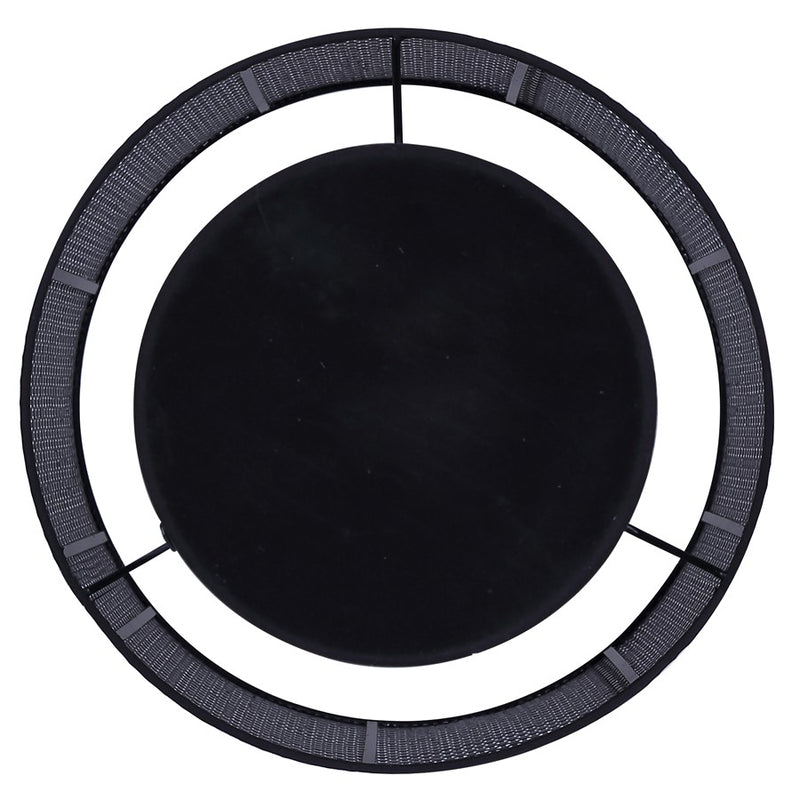 Canarm Bellamy 1-Light Table Lamp | Matte Black Metal & Faux Rattan Shade | Bedroom & Living Room | 13.75 x 13.75 x 22 in | Model ITL1149A22BK-BPR