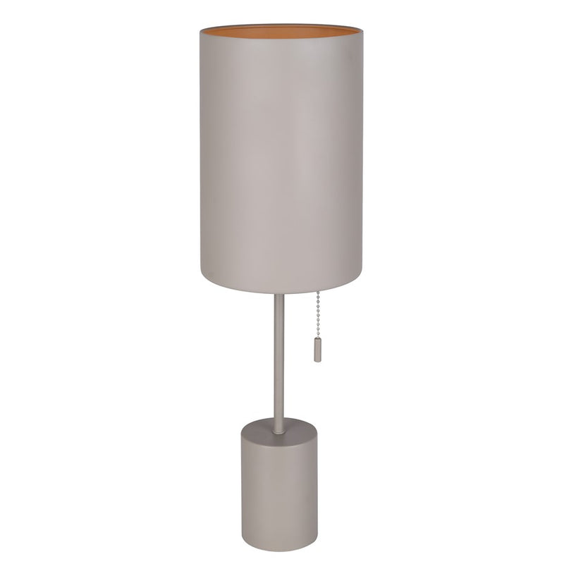 Canarm Flint 23in 1-Light Table Lamp | Minimalist Grey Metal Shade | Bedroom & Home Office | 7 x 7 x 23 in | Model ITL1164A23GY