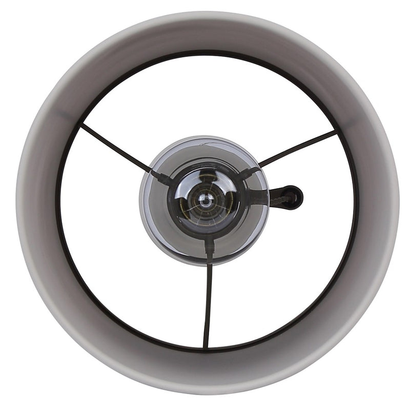 Canarm Flint 23in 1-Light Table Lamp | Minimalist Grey Metal Shade | Bedroom & Home Office | 7 x 7 x 23 in | Model ITL1164A23GY