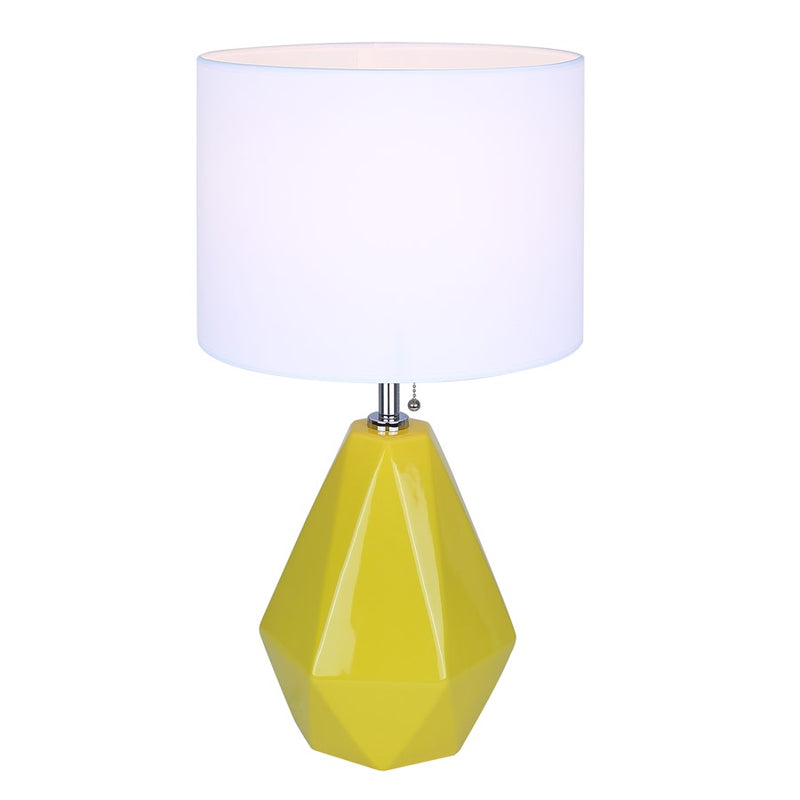 Canarm Persei 1 Light 25" Table Lamp, Vibrant Yellow/Chrome
