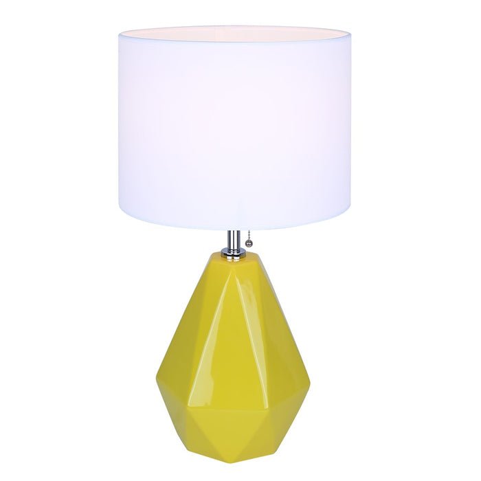 Canarm Persei 1 Light 25" Table Lamp, Vibrant Yellow/Chrome - ITL2130B25MY