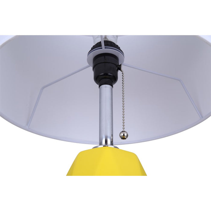 Canarm Persei 1 Light 25" Table Lamp, Vibrant Yellow/Chrome