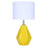 Canarm Persei 1 Light 25" Table Lamp, Vibrant Yellow/Chrome