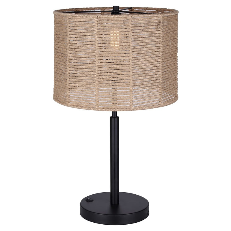 Canarm Lano 1 Light 24" Table Lamp, Matte Black