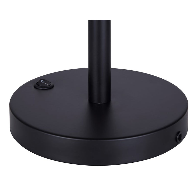 Canarm Lano 24in 1-Light Table Lamp | Modern Matte Black and Rope Shade | Bedroom & Living Room Accent | 13.75 x 13.75 x 24 in | Model ITL2134B24BK