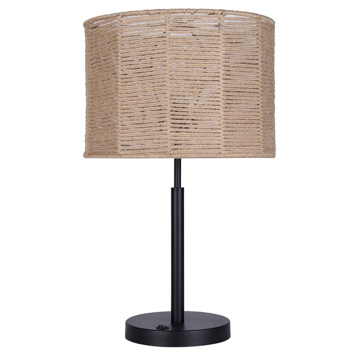 Canarm Lano 1 Light 24" Table Lamp, Matte Black